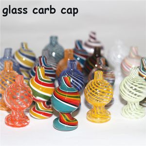 Bubble Cap Heady Glass Carb Caps Accessoires pour fumer pour bord biseauté Quartz Banger Nail Bongs Dab Rigs Tuyaux d'eau