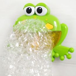 Bubble Crab Frog Baby Bath Toy Electric Music Fun Peuter Bad Bubble Making Bathtub Soap Machine Children Toys 240423