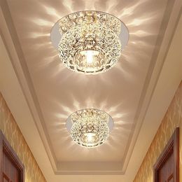 Bubble Crystal Plafondverlichting LED Gangpad Lamp Spotlight Woonkamer Gang Ingang Downlight Rvs Spiegelvoet Plafond222G