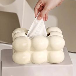 Caja de pañuelos con diseño de burbujas, dispensador de toallas de papel creativo para cocina, cubierta de caja de pañuelos para sala de estar, caja de plástico de algodón de azúcar 240127