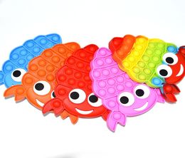 Bubble Fidget Toys Rainbow Hermit Crab Desktop Puzzle Silicone Decompression Toy Autism Rehabilitation Training Props8988076