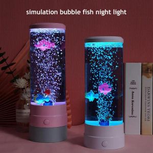Lampe à poisson bulle lampe d'aquarium Fish Fish Night Light Couleur Changer
