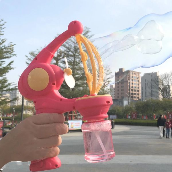 Pistola de burbujas que sopla máquina de burbujas de jabón juguetes automáticos fiesta al aire libre de verano juguete para niños parque de cumpleaños regalo del día del niño 240123