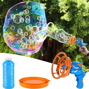 Bubble guns Dinosaur Bubble Machine met 1 fles 250 ml bubbelvloeistof voor kinderen Bubble Blower Bubble Blaster Party Gunsten 240425