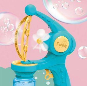 Elektrisch bellenpistool Bubble Machine Ouderspeelgoed voor kinderen Buitenspel Mini speelgoedpistool Pistola de Burbujas Pistola Spara Bolle di Sapone (Stuur twee zakken schuimoplossing)