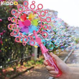 Bubble Guns Windmolen Sosp Machine Draagbare Kids Pop Speelgoed Kleurrijke Blazen Stok voor Meisje Kinderen Dag Geschenken 240301