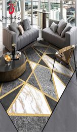 Bubble Kiss European Style Marble Gold Ligne Match Carpets pour le salon canapé-cafetière Tapis à maison décor à la maison Mat à étage de chambre à coucher