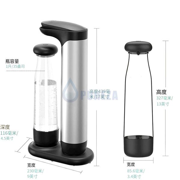 Machine à eau gazeuse gonflable à fond sans plug-in, Machine à eau gazeuse Portable, vente en gros
