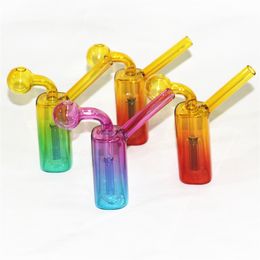 Bubbler Oliebrander Mini Glazen Waterpijpen Percolator Diffuser Waterleidingen Waterpijp Waterpijp Bubblers Recycle Filter Draagbaar Roken Dab Rigs