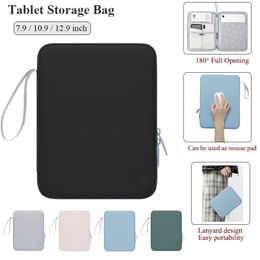 Bubm iPad Bags Tablet opbergtas draagbare PU zachte tablethuls voor iPad 7.9 10.9 12,9 inch voor slijtvaste muisblokken