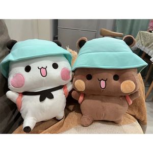 Bubu et Dudu Panda en peluche mignon dessin animé ours Kawaii poupée en peluche doux oreiller jouet cadeaux de journée pour enfants Anime 240223