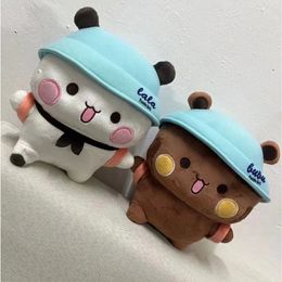 Bubu and dudu panda peluche mignon dessin animé panda ours poupée kawaii en peluche oreiller sofw jouet anniversaire cadeau 240506