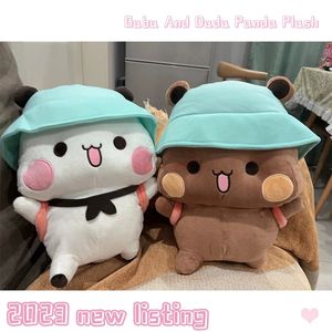 Bubu et Dudu Panda en peluche mignon dessin animé Panda ours Kawaii poupée en peluche doux oreiller jouet cadeaux de fête des enfants pour enfants Anime 240111