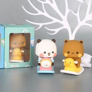 Bubu Dudu Panda Bear Figure Toys Collectible Action mignonne Kawaii Toy Doll Ornament Home Derc anniversaire de Noël Gift 240411