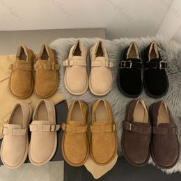 Bucken chaussures femmes chaussures en peluche haricot 2022 nouvelles chaussures d'automne et d'hiver pour femmes chaussures plates chaussures en peluche avec des chaussures en coton