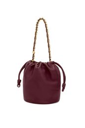 Sac de godet Deep Burgundy Rouge DrawString Black Yellow Lady Luxury Sacs Flamenco Purse Designer Sac Butte