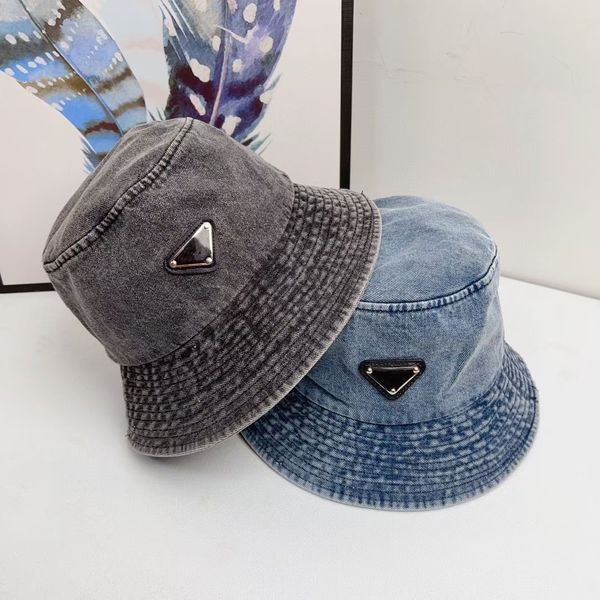 Bucket Beach Hat Designer pour hommes femme printemps et automne mode rue chapeaux lavés denim large bord chapeau chapeaux de créateurs pour femmes casquette luxe