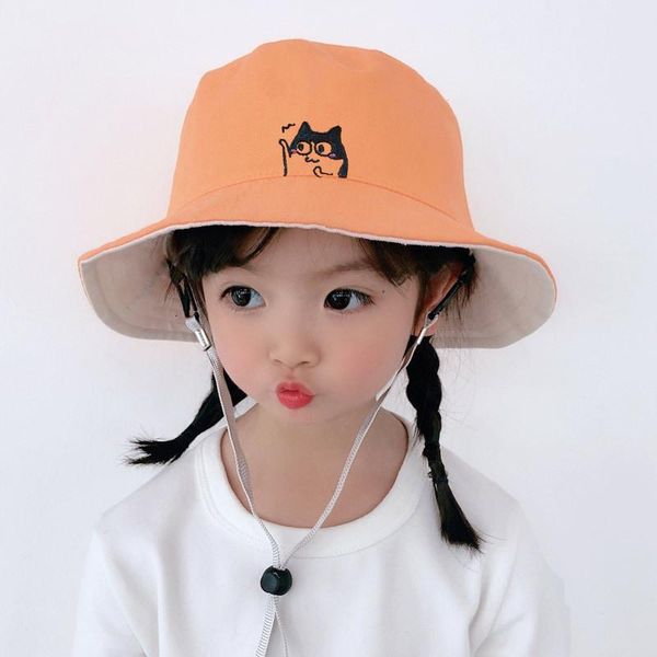 Bucket Hat Baby Fisherman's Boy's Bat's Basin SunScreen Cornice Girl Cotton Pure Sun Sun