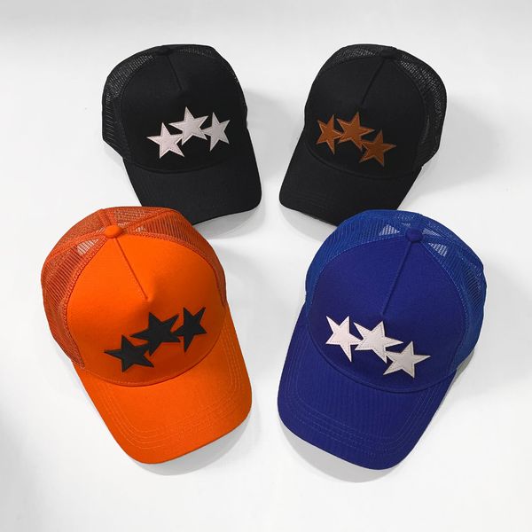 Sombrero de cubo Gorras de béisbol Gorra de béisbol Diseñador Hombres Mujeres Malla estrella de cinco puntas Moda al aire libre Verano Lujo Sombrero para el sol AM1r1l884