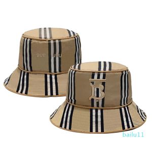 Capa de diseñador de sombrero de cubo Gombado para hombres para para hombres para mujeres bordadas a rayas 100%algodón Sun Sunshade Classics Classic Outdoor Beach Travel Sombrero de viaje