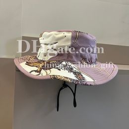 Chapeau seau imprimé de styliste, chapeau de soleil à larges bords pour femmes, chapeau de Protection solaire de voyage de vacances, chapeaux de plage et de bord de mer