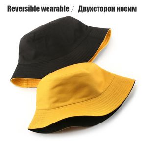 Chapeau seau pour femme noir été pêcheur chapeau réversible portable plage Sunhat hommes casquette