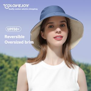 Emmer hoed vrouwen omkeerbare pet zomer strand nekbescherming zon vizier packable brede vouwbare katoenen vietnam cap