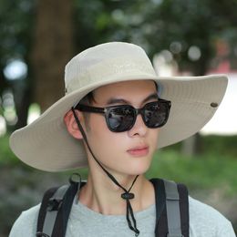 sombrero de cubo Sombrero de protección solar de verano para hombres grandes aleros pesca ocio pescador playa al aire libre