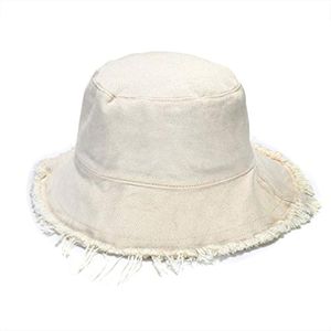 emmer hoeden voor dames zon hoeden voor vrouwen zomer casual brede runder katoen emmer hoed strand vakantie reis accessoires emmers hoed met snaren