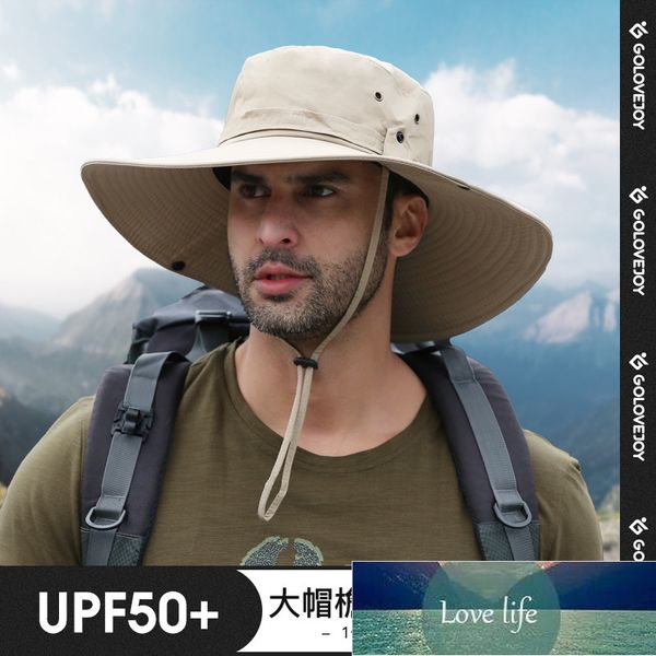 Chapeaux de seau Summer Sun-Shade Fisherman Homme Mens Protection du soleil Protection UV Protection à largeur à bord