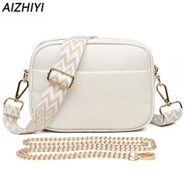 Seaux Aizhiyi Chain de chaîne de la chaîne de mode Sac pour femmes du design de luxe PU ou sac à main en cuir authentique sac de téléphone mobile Bolsa Feminina