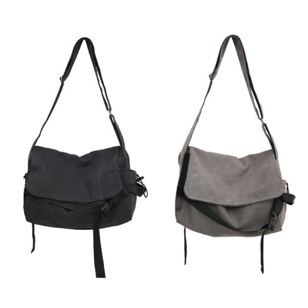 Buckets Bolsas Crossbody para mujeres Postman Bag, secundaria, chicas de secundaria, bolsa de mensajero simple de moda de la moda del hombro de nylon