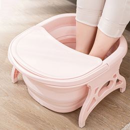 Seaux Bain de pieds pliable Baignoire portable Seau de trempage des pieds moussant Seau de massage Bassin de bain de pieds pliable avec couvercle 230724