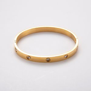 Gesp armband Bangle Cuff luxe sieraden voor dames heren 18K Rose goud zilver titanium staal diamanten armbanden ontwerper sieraden geen schroevendraaier maat 16-19