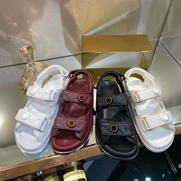 sandalen met gesp Designer Sandalen slingback flats papa sandaal goud Sandalen Diamond Buckle Outdoor schoenen 542