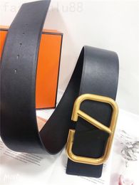 Boucle V ceinture ceinture en cuir hommes belle apparence plaqué or brillant peau de vache véritable ceinture multicolore double face unique designer ceintures à la mode YD021 C4