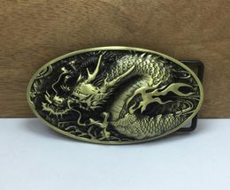 Boucle de ceinture dragon à la mode BuckleHome avec finition en laiton antique FP036951 adaptée à une ceinture de 4 cm de large 6323214