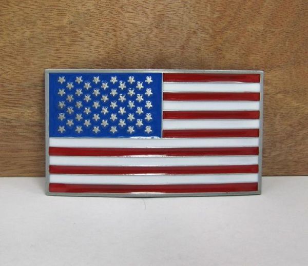 BuckleHome mode drapeau américain boucle de ceinture boucle de ceinture en métal avec finition en étain FP011941 1303607