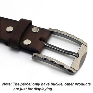 Buckles 1pcs 40mm Metal Belt Buckle Half Heel Bar Buckle Men's Single Pin Buckle Leather Belt Adjustment DIY Fit for 3639mm 230717