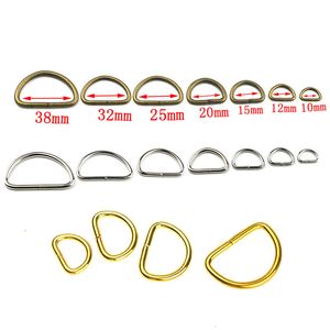 Hebillas 20 piezas 100 piezas Metal no soldado D anillo hebilla ajustable para mochilas correas zapatos bolsas gato perro Collar Dee hebillas DIY accesorio 230717