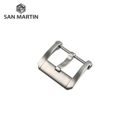 Gespen San Martin Watch Band Pin Buckle 20mm horlogeband riem sluiting zilveren spray zand geborsteld horloge accessoires 230207