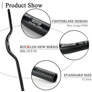 Bucklos 25,4 mm 31,8 mm fietsstuur 620/660/720/780 mm MTB stuur van Ultralight Swallow Handgreep Bar Riser Bar Bike Accessoires