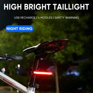 Bucklos Bike Light Light Light Bicycle Lighting USB RECHARGED BICYL lampe à LED arrière pour le vélo rechargeable Lanternes de vélo