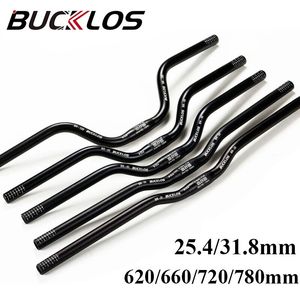 BUCKLOS VTT guidon 318mm 254mm barre montante de vélo 620660720780mm alliage d'aluminium vtt pièces de cyclisme 240118