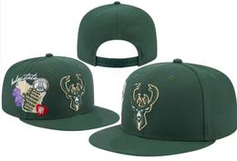 Bucks Ball Caps Flowers Patched Snapback Hats Sport Team Basketball Chicago Hat 23-24 Champions Baseball Cap 2024 Finals Sports Verstelbaar Chapeau A5