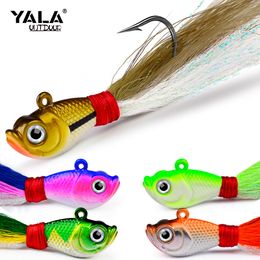 Bucktail Ultra Minnow Jig Head Striper Fluke Bass Teaser Lure Economy Fishing Lures