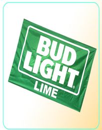 Bud Light Lime Flag 3x5 pieds 100D Polyester extérieur ou intérieur Club impression numérique bannière et drapeaux Whole7812505