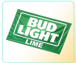 Bud Light Lime Flag 3x5 pieds 100D Polyester extérieur ou intérieur Club impression numérique bannière et drapeaux Whole9929317