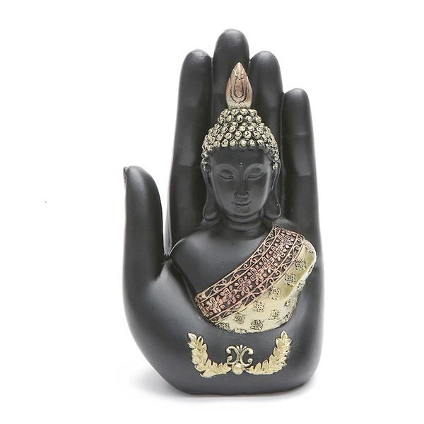 Statue de Buda en résine, Sculpture de bouddha thaïlandaise, faite à la main, bouddhisme hindou Fengshui, Figurine de méditation, décoration de la maison, 231227