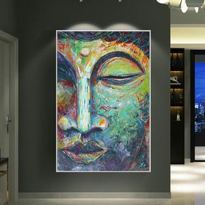 Bouddha Paix Paisuleux Affiches et impressions Toile Peinture Mur Art Pictures pour le salon Religion Decor Accueil Decor Pas de cadre